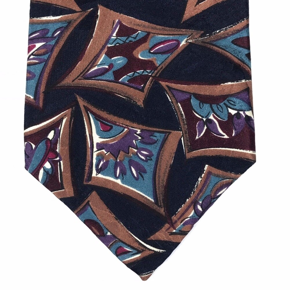 Zianetti Italian Silk Collection Tie Men's Vintage Necktie 57" Classic Length - Picture 3 of 9